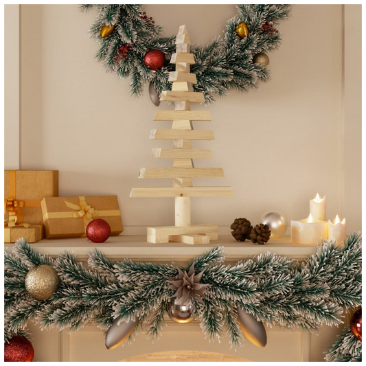 Wooden Christmas Tree for Decoration 60 cm Solid Wood Pine