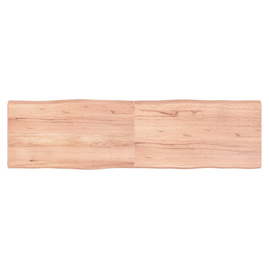 Table Top Light Brown 180x50x(2-6)cm Treated Solid Wood Live Edge