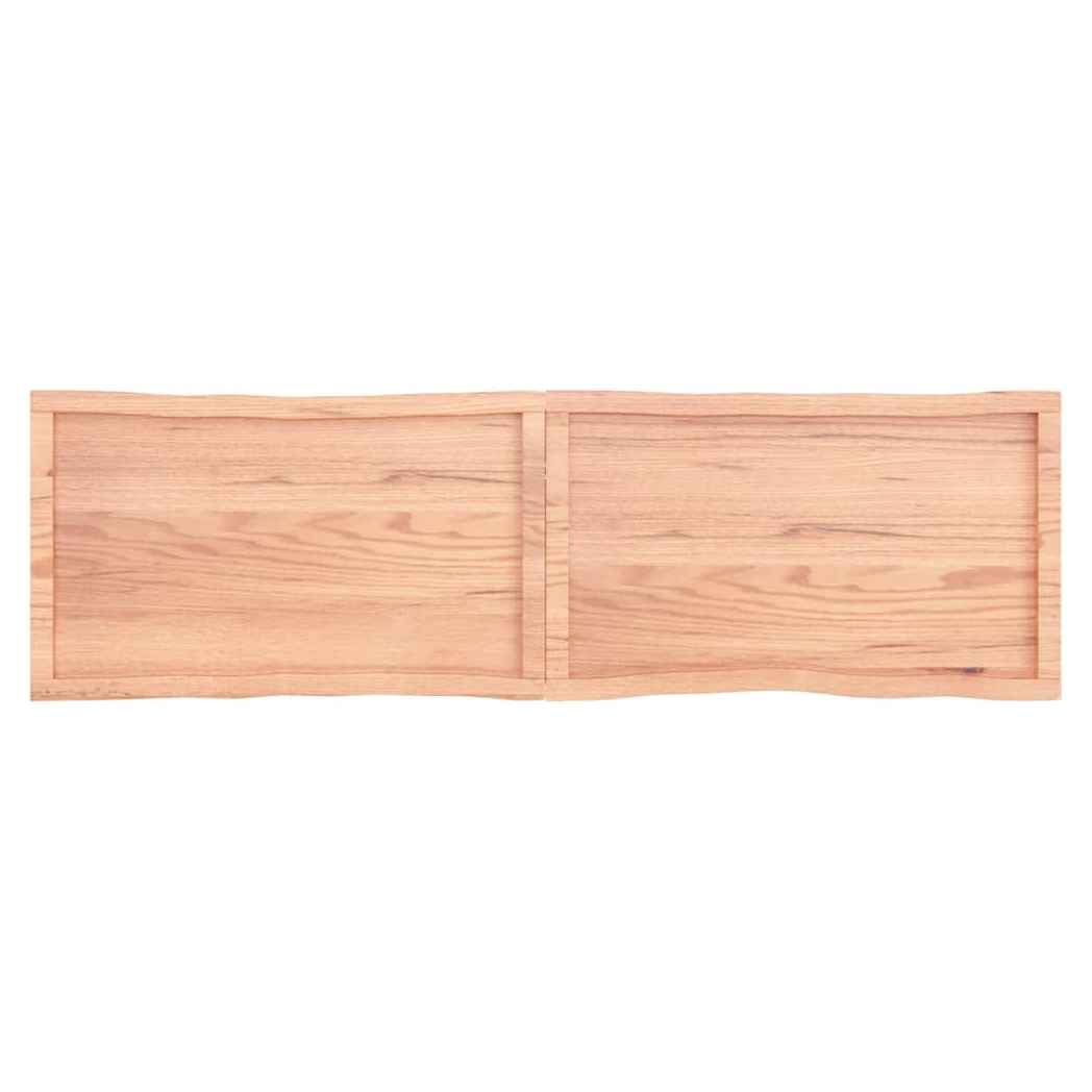 Table Top Light Brown 180x50x(2-6)cm Treated Solid Wood Live Edge