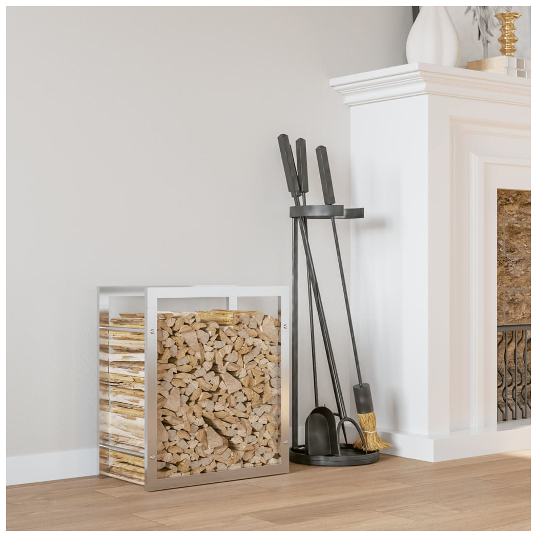 Firewood Rack 50x28x56 cm Stainless Steel