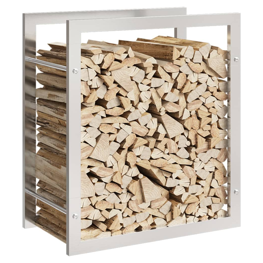 Firewood Rack 50x28x56 cm Stainless Steel