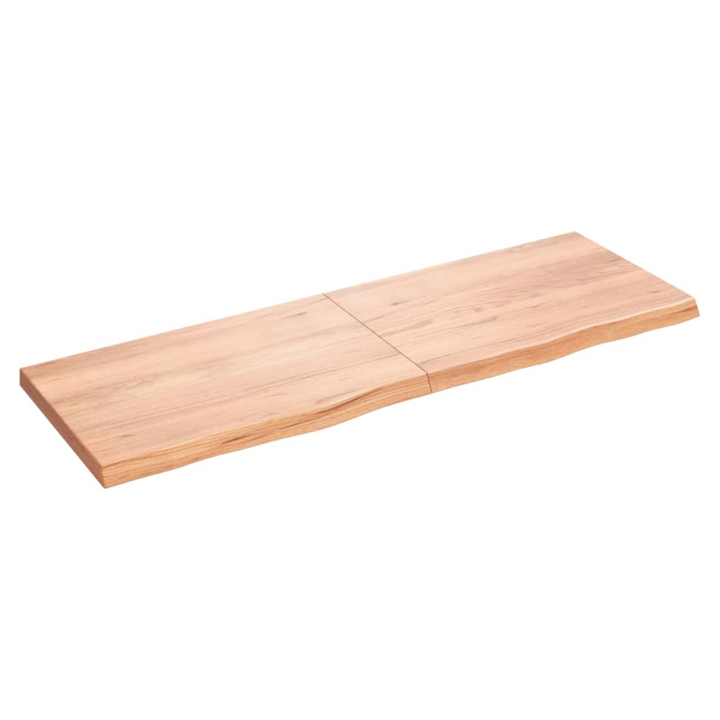 Table Top Light Brown 180x60x(2-6) cm Treated Solid Wood Oak
