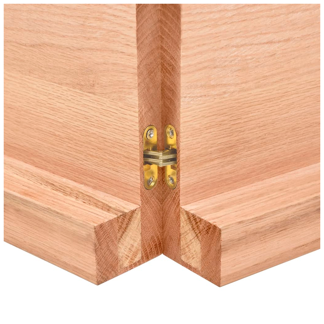 Table Top Light Brown 180x60x(2-6) cm Treated Solid Wood Oak