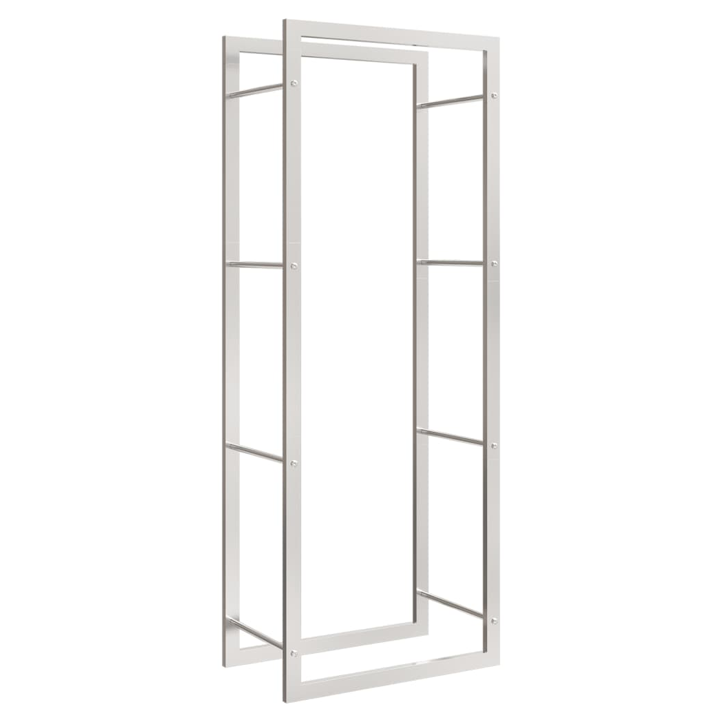 Firewood Rack 50x28x132 cm Stainless Steel