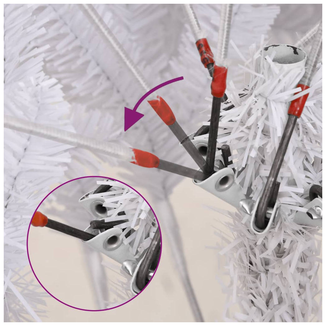 Artificial Hinged Christmas Tree with Flocked Snow 180 cm