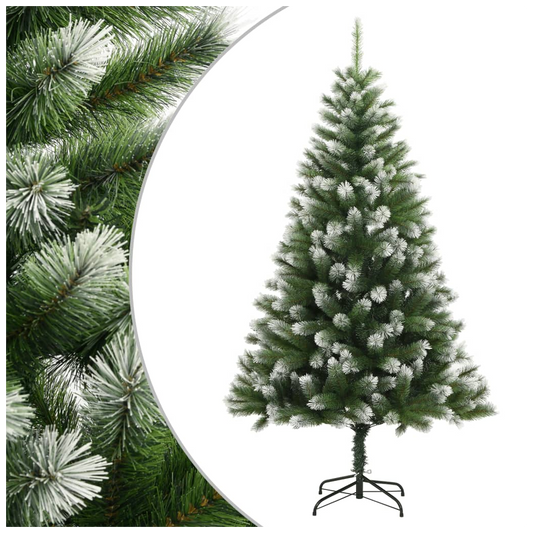 Artificial Hinged Christmas Tree with Flocked Snow 240 cm