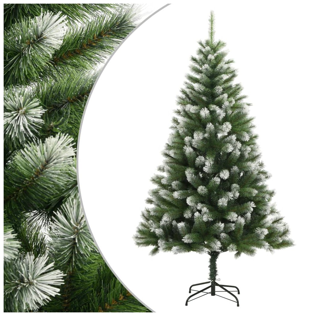 Artificial Hinged Christmas Tree with Flocked Snow 240 cm
