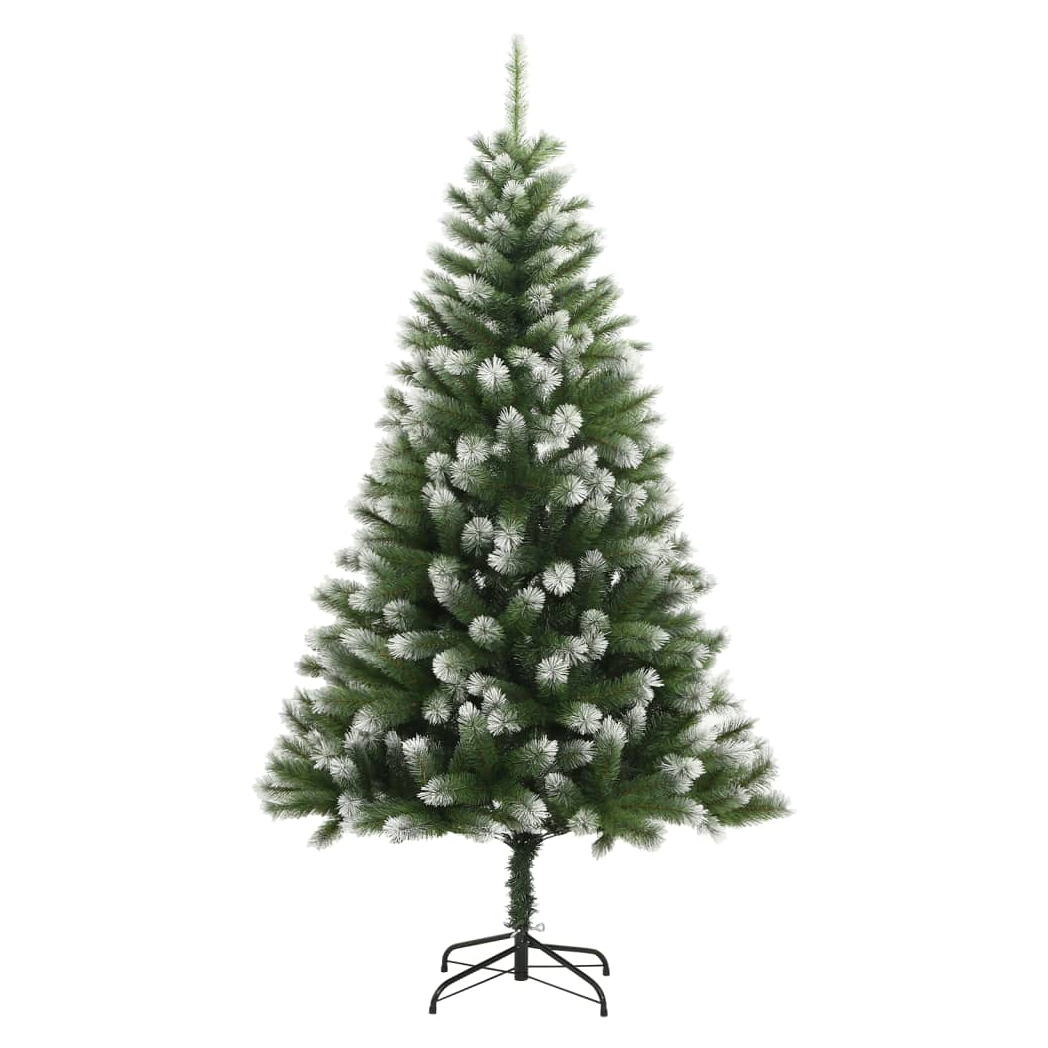 Artificial Hinged Christmas Tree with Flocked Snow 240 cm