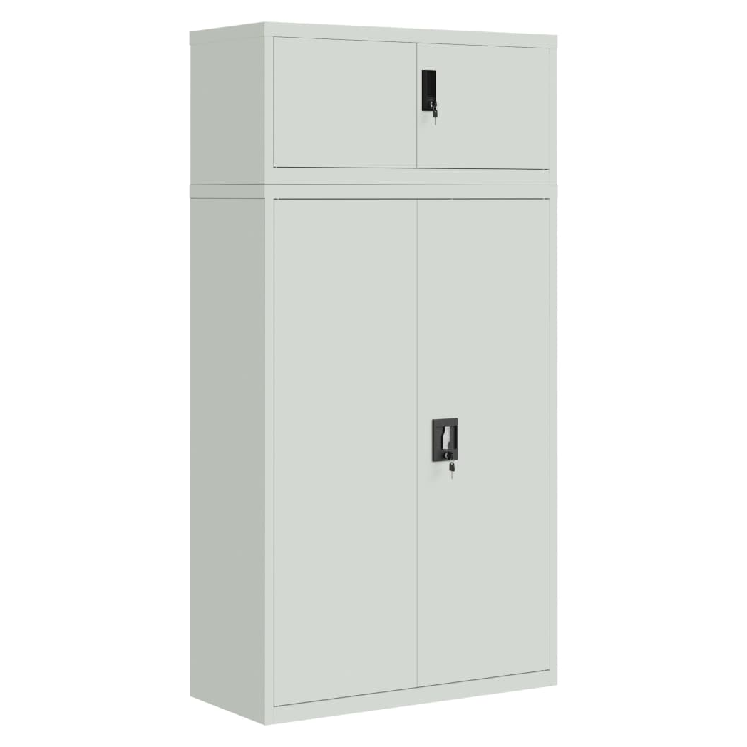 File Cabinet Light Grey 90x40x180 cm Steel