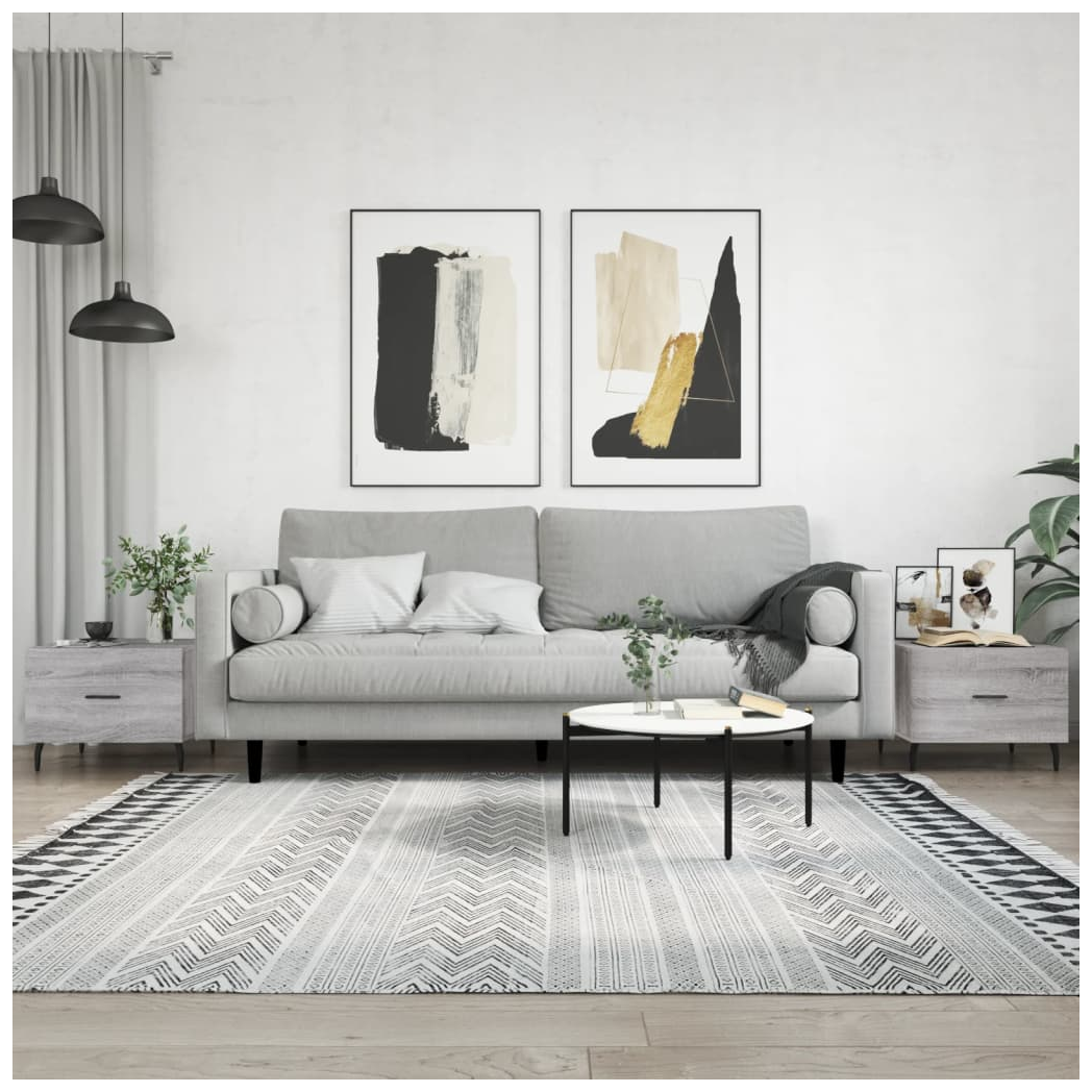 Coffee Tables 2 pcs Grey Sonoma 50x50x40 cm Engineered Wood
