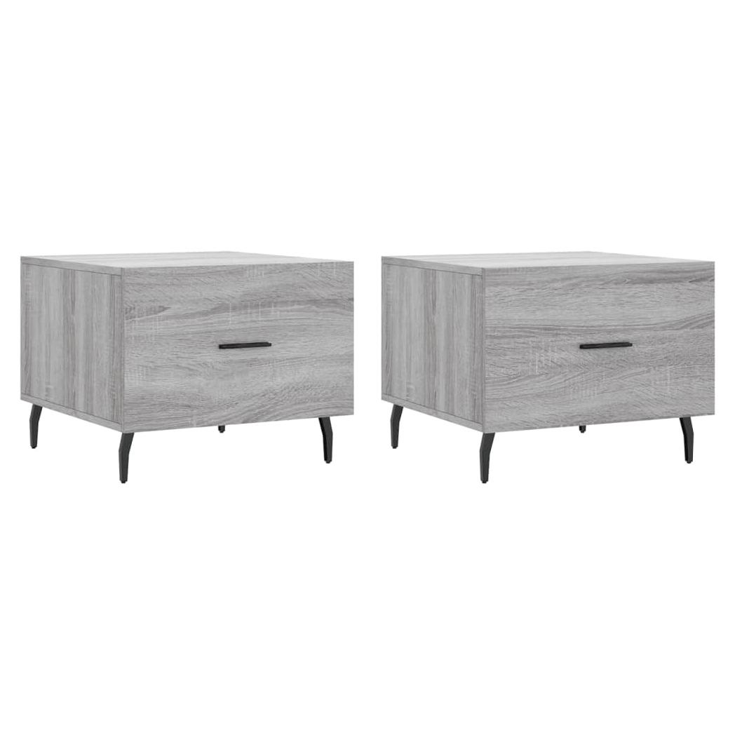Coffee Tables 2 pcs Grey Sonoma 50x50x40 cm Engineered Wood