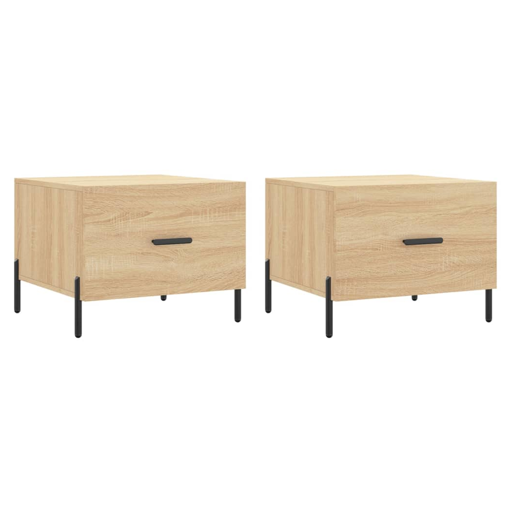 Coffee Tables 2 pcs Sonoma Oak 50x50x40 cm Engineered Wood