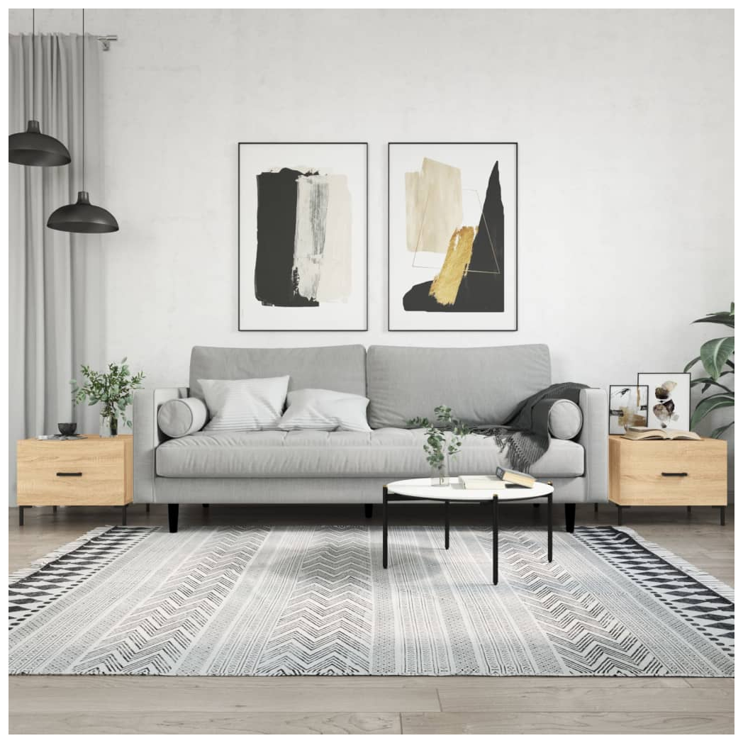 Coffee Tables 2 pcs Sonoma Oak 50x50x40 cm Engineered Wood