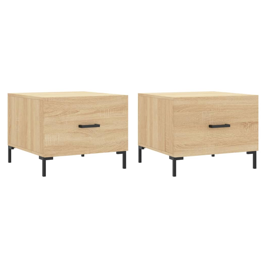 Coffee Tables 2 pcs Sonoma Oak 50x50x40 cm Engineered Wood