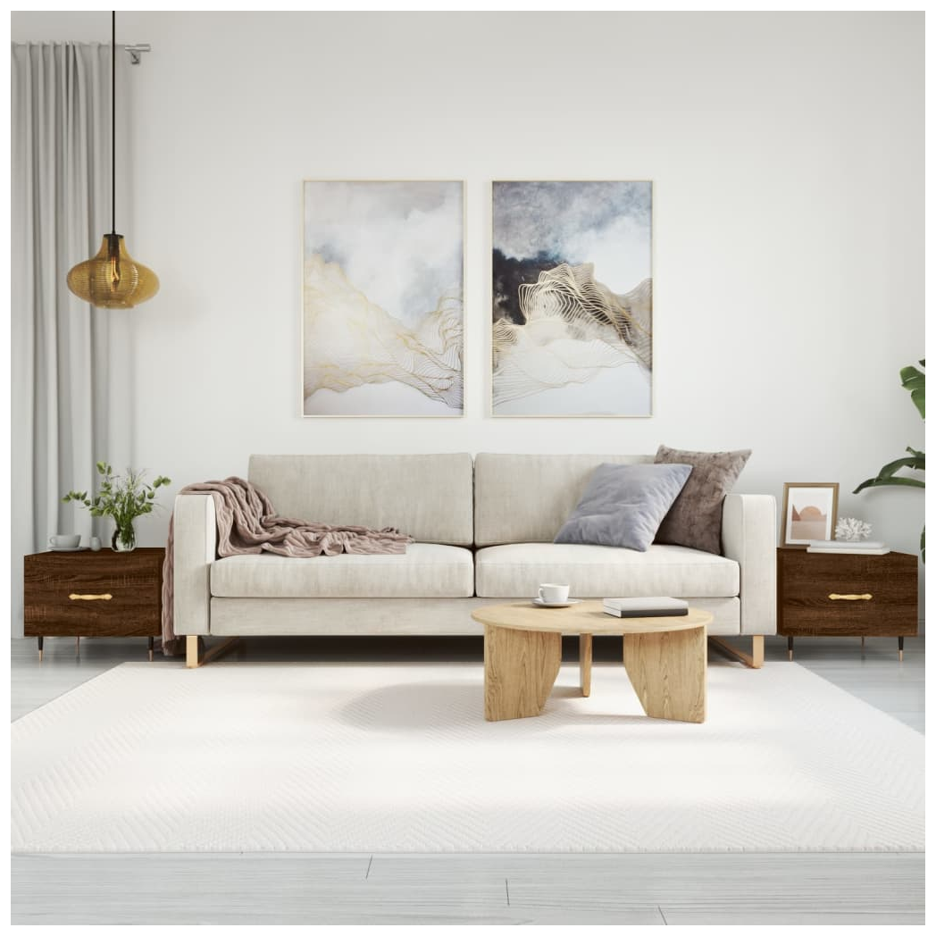 Coffee Tables 2 pcs Brown Oak 50x50x40 cm Engineered Wood