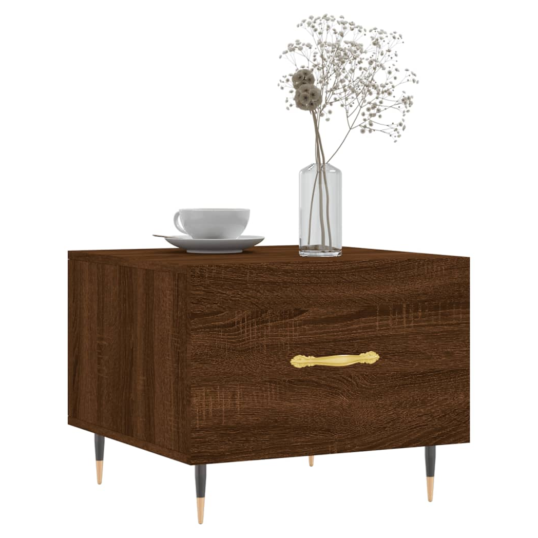 Coffee Tables 2 pcs Brown Oak 50x50x40 cm Engineered Wood