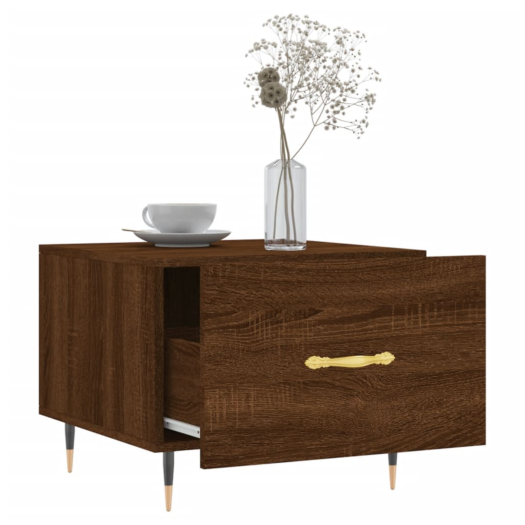 Coffee Tables 2 pcs Brown Oak 50x50x40 cm Engineered Wood