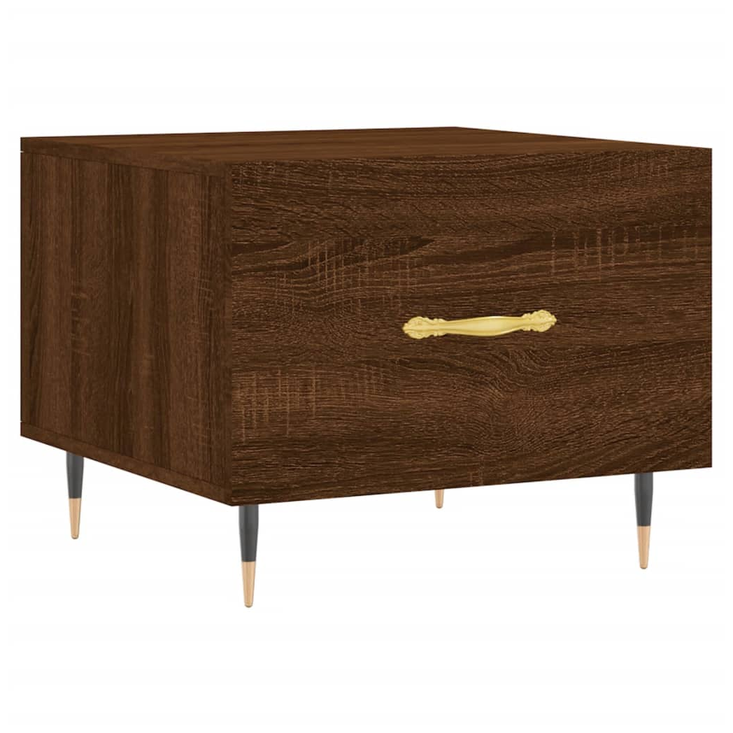 Coffee Tables 2 pcs Brown Oak 50x50x40 cm Engineered Wood