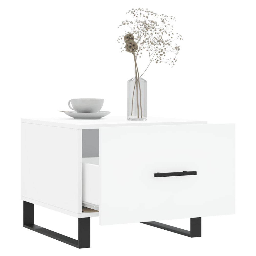 Coffee Tables 2 pcs White 50x50x40 cm Engineered Wood