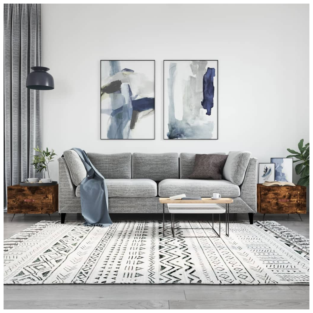 Coffee Tables 2 pcs Smoked Oak 50x50x40 cm Engineered Wood