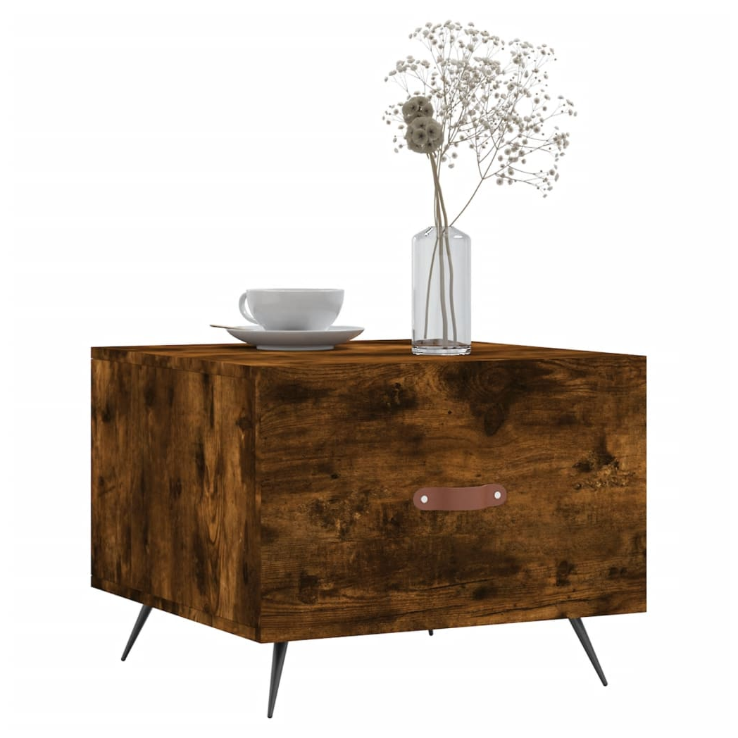 Coffee Tables 2 pcs Smoked Oak 50x50x40 cm Engineered Wood