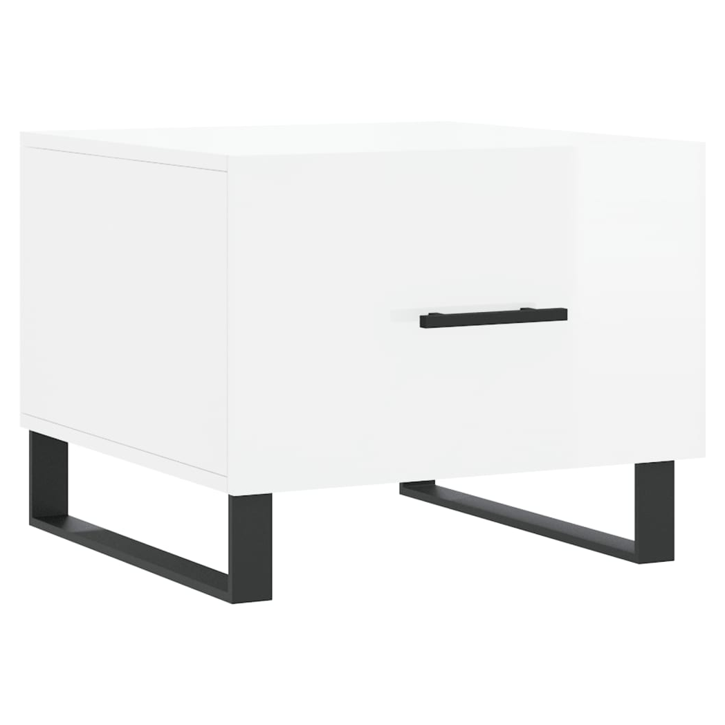 Coffee Tables 2pcs High Gloss White 50x50x40 cm Engineered Wood