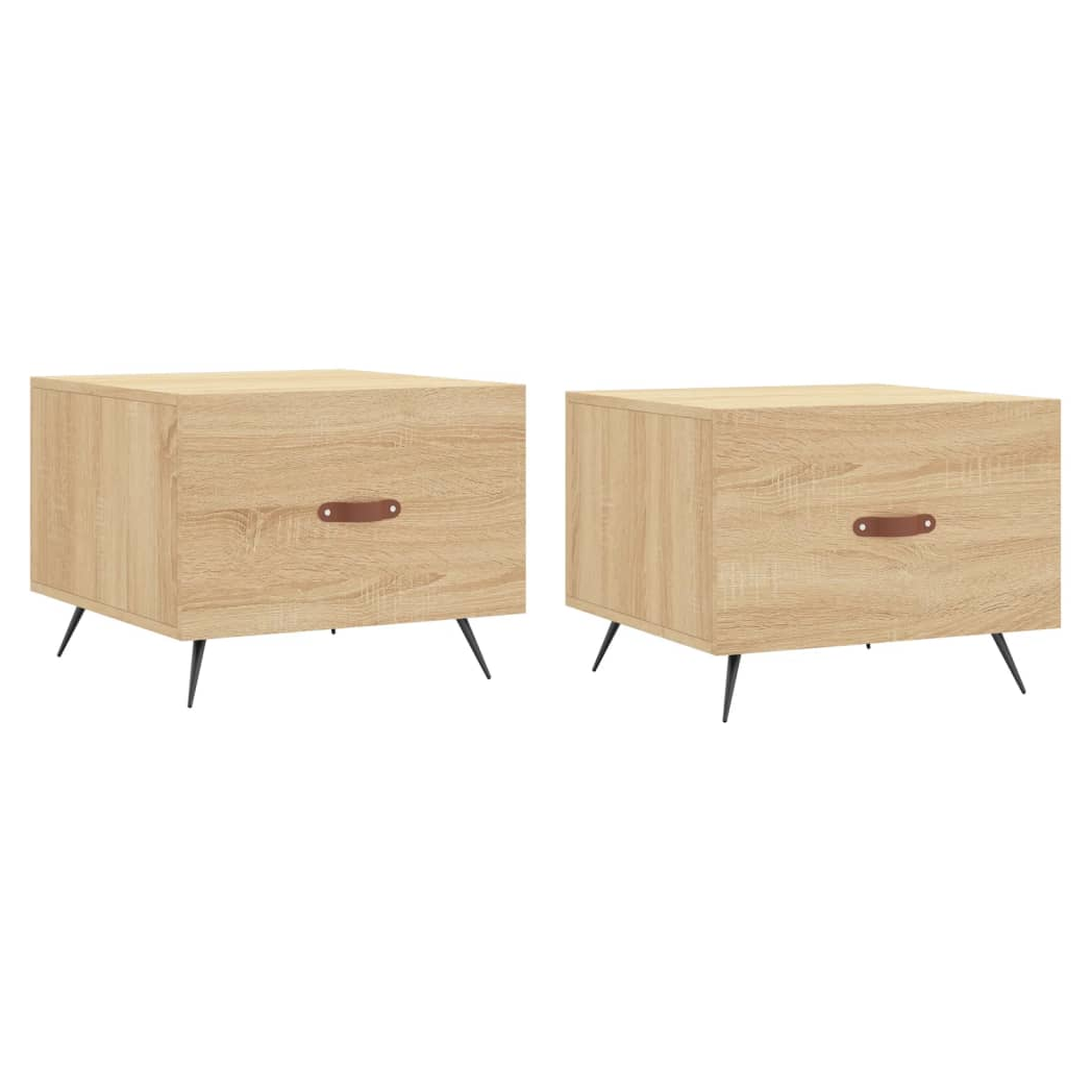 Coffee Tables 2 pcs Sonoma Oak 50x50x40 cm Engineered Wood