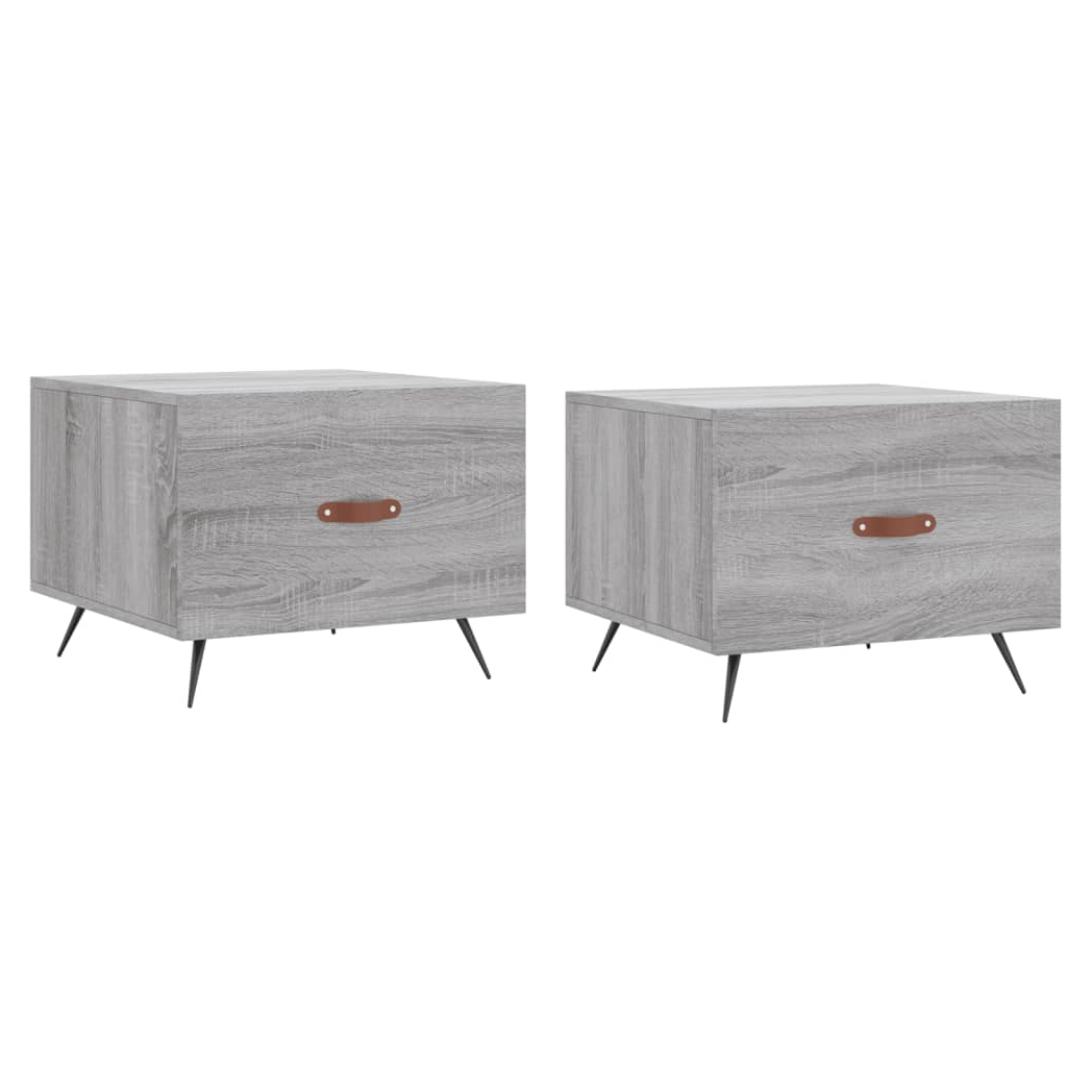 Coffee Tables 2 pcs Grey Sonoma 50x50x40 cm Engineered Wood