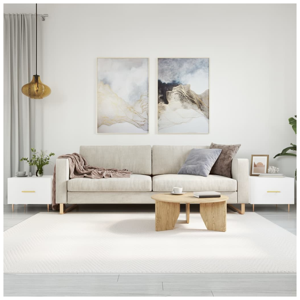 Coffee Tables 2 pcs White 50x50x40 cm Engineered Wood