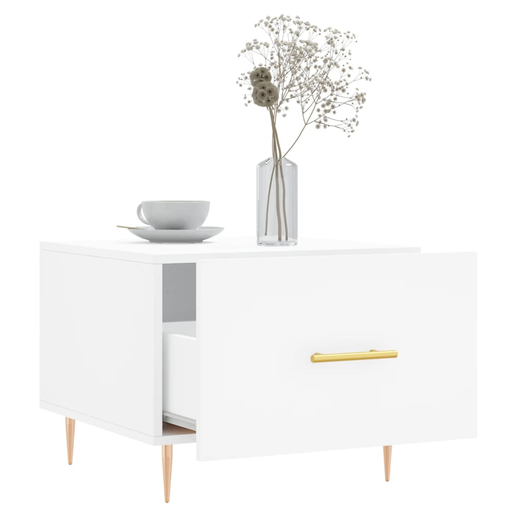 Coffee Tables 2 pcs White 50x50x40 cm Engineered Wood