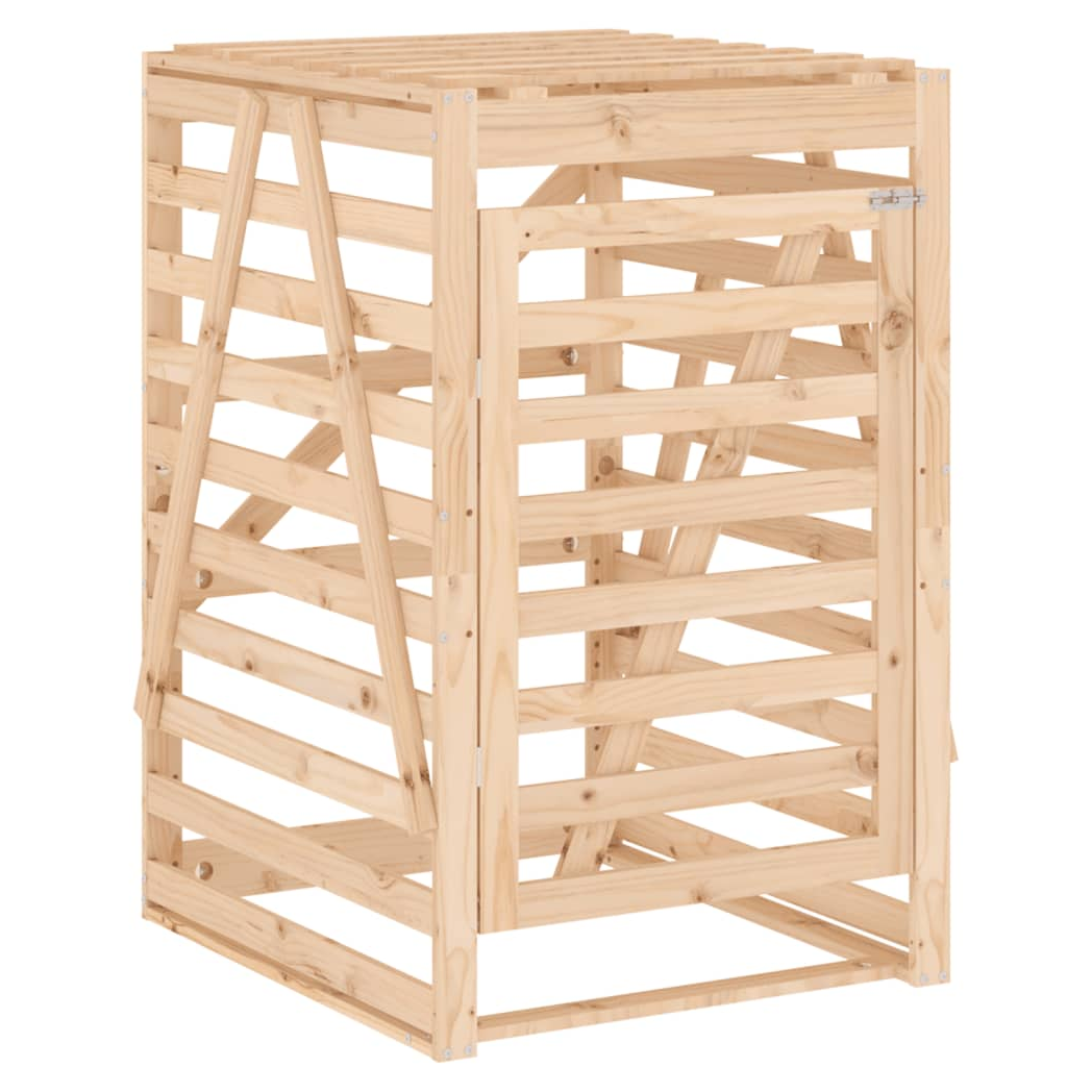 Wheelie Bin Storage 84x90x128.5 cm Solid Wood Pine