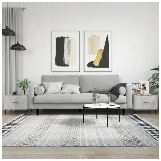 Coffee Tables 2 pcs Concrete Grey 50x50x40 cm Engineered Wood