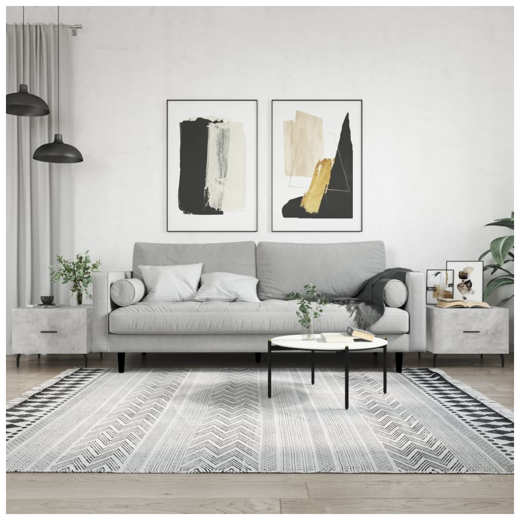 Coffee Tables 2 pcs Concrete Grey 50x50x40 cm Engineered Wood