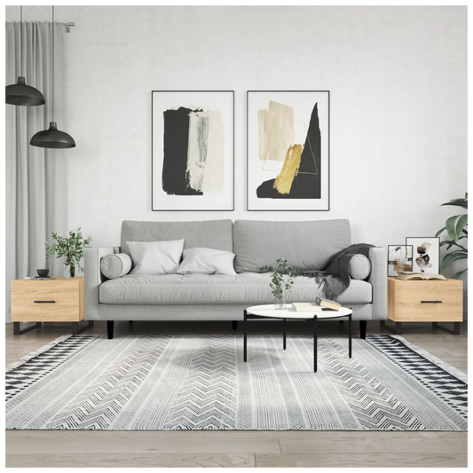 Coffee Tables 2 pcs Sonoma Oak 50x50x40 cm Engineered Wood
