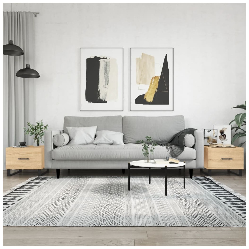 Coffee Tables 2 pcs Sonoma Oak 50x50x40 cm Engineered Wood