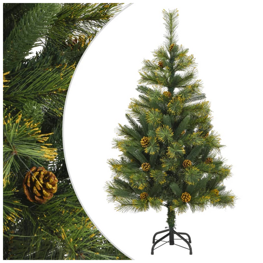 Artificial Hinged Christmas Tree with Cones 150 cm