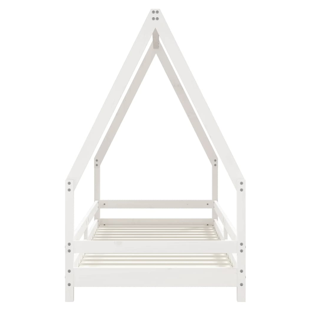 Kids Bed Frame White 80x200 cm Solid Wood Pine