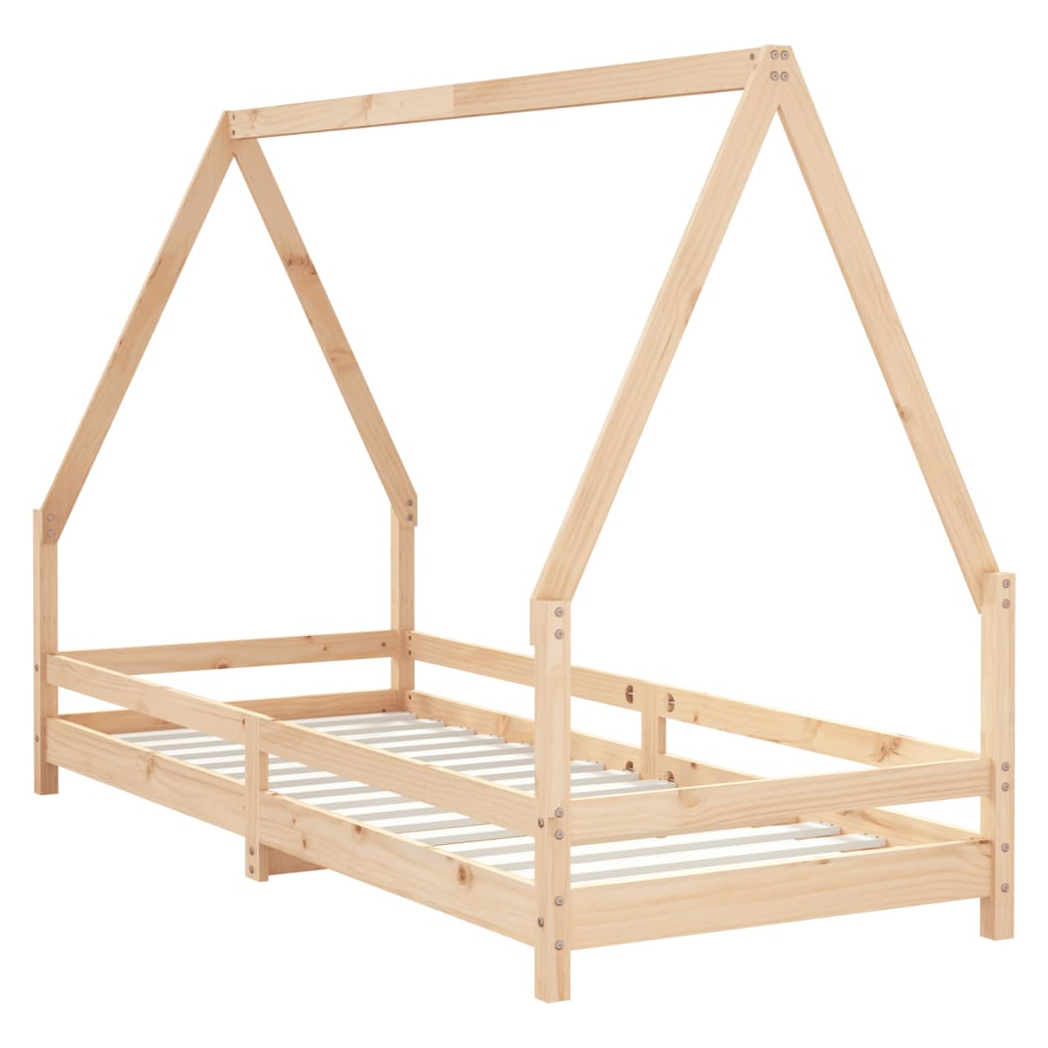 Kids Bed Frame 90x200 cm Solid Wood Pine