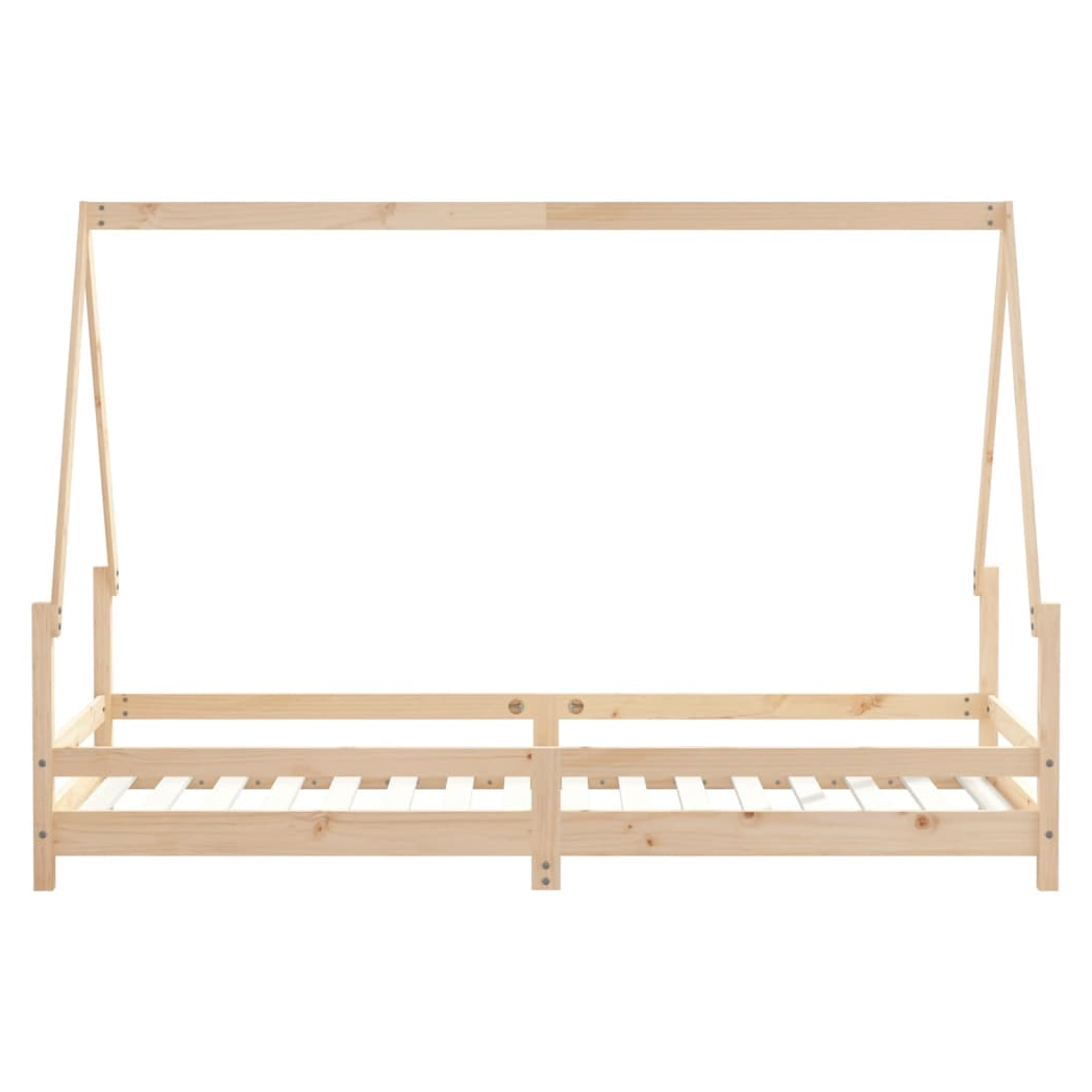 Kids Bed Frame 90x200 cm Solid Wood Pine
