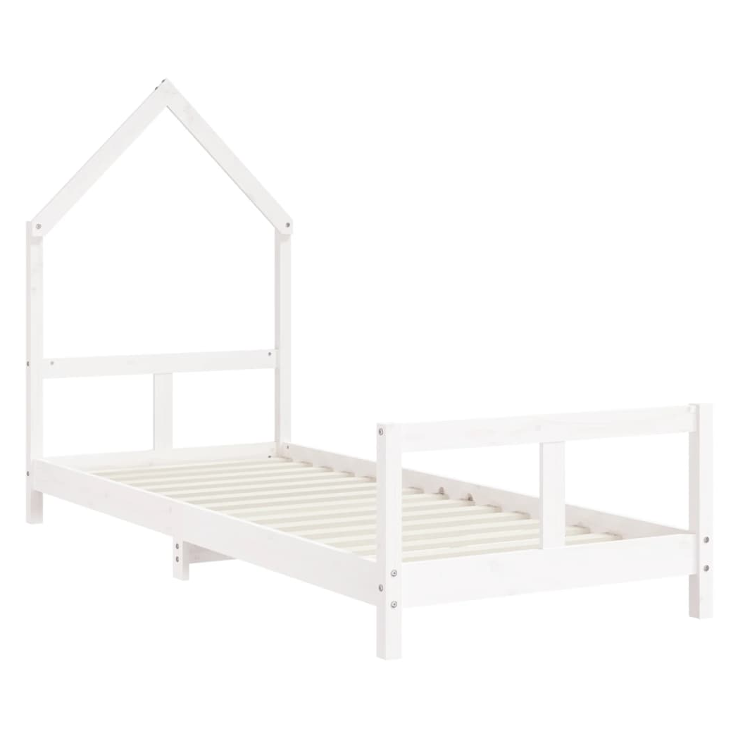 Kids Bed Frame White 80x200 cm Solid Wood Pine