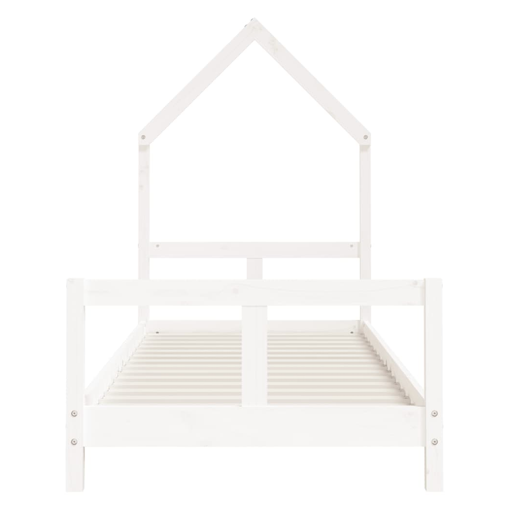 Kids Bed Frame White 80x200 cm Solid Wood Pine