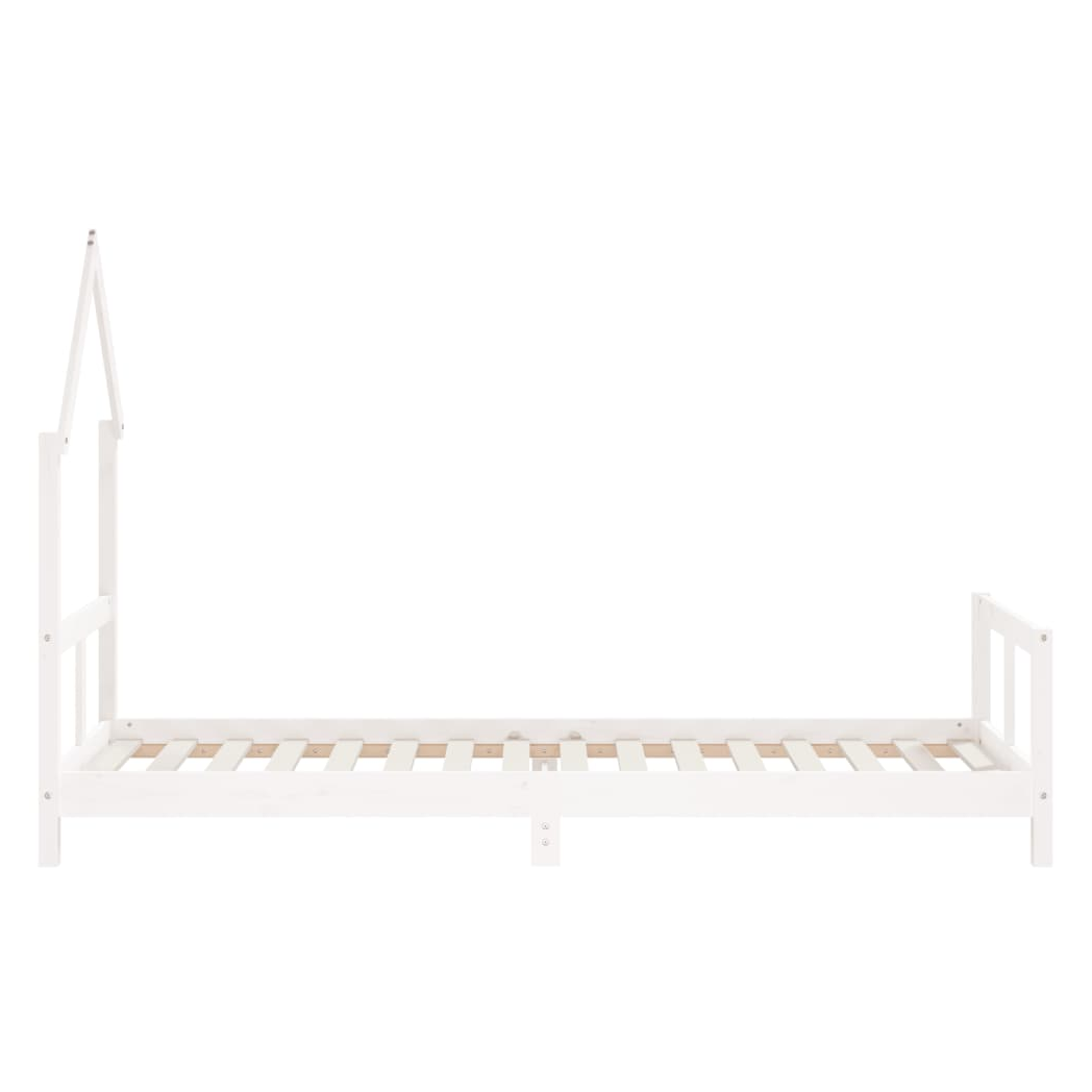Kids Bed Frame White 80x200 cm Solid Wood Pine