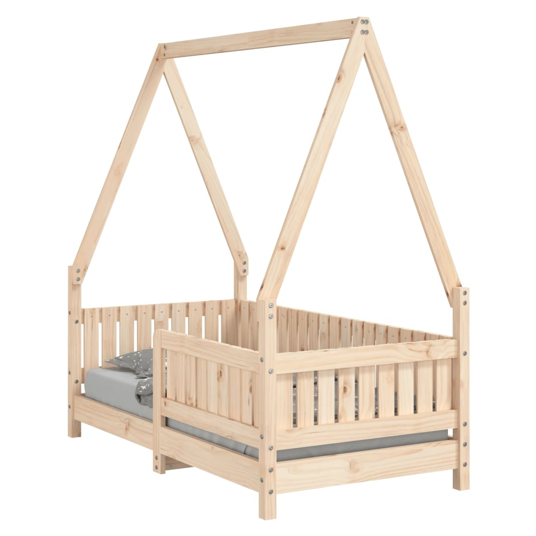 Kids Bed Frame 70x140 cm Solid Wood Pine