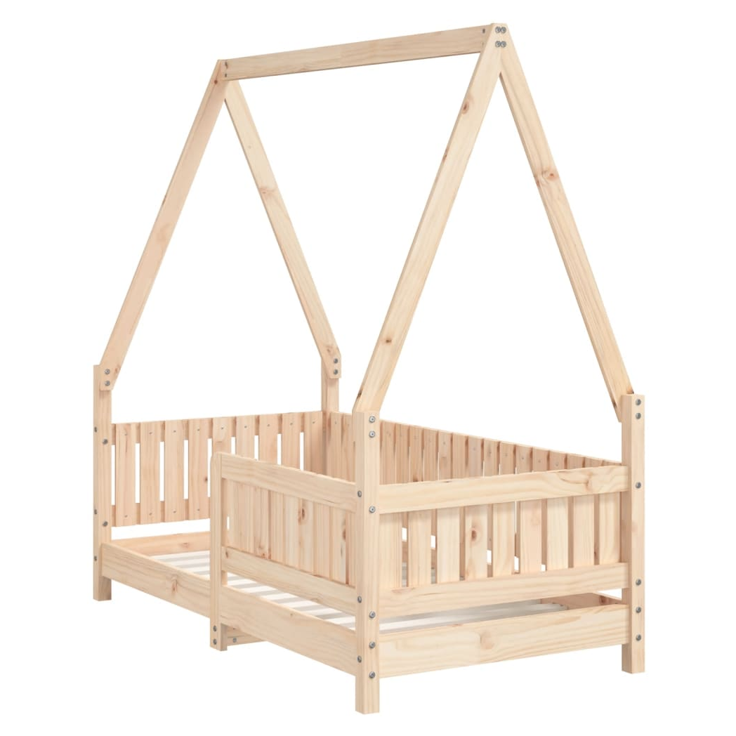 Kids Bed Frame 70x140 cm Solid Wood Pine