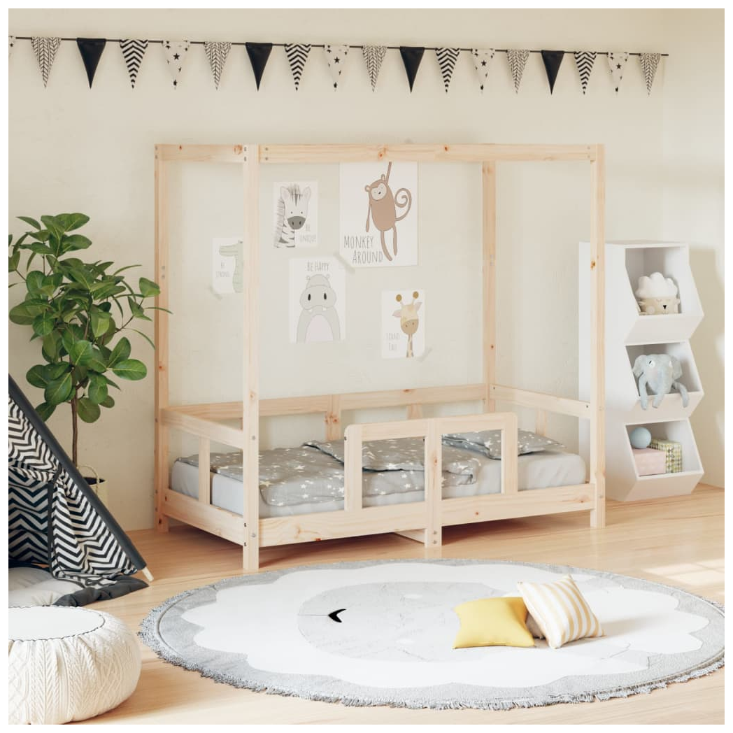 Kids Bed Frame 70x140 cm Solid Wood Pine