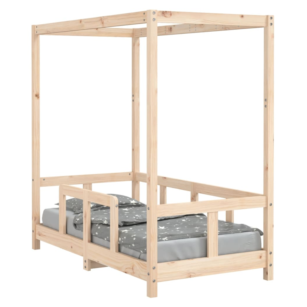 Kids Bed Frame 70x140 cm Solid Wood Pine