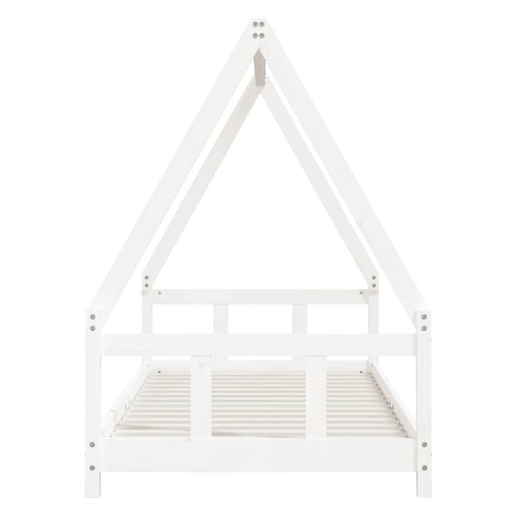 Kids Bed Frame White 90x200 cm Solid Wood Pine