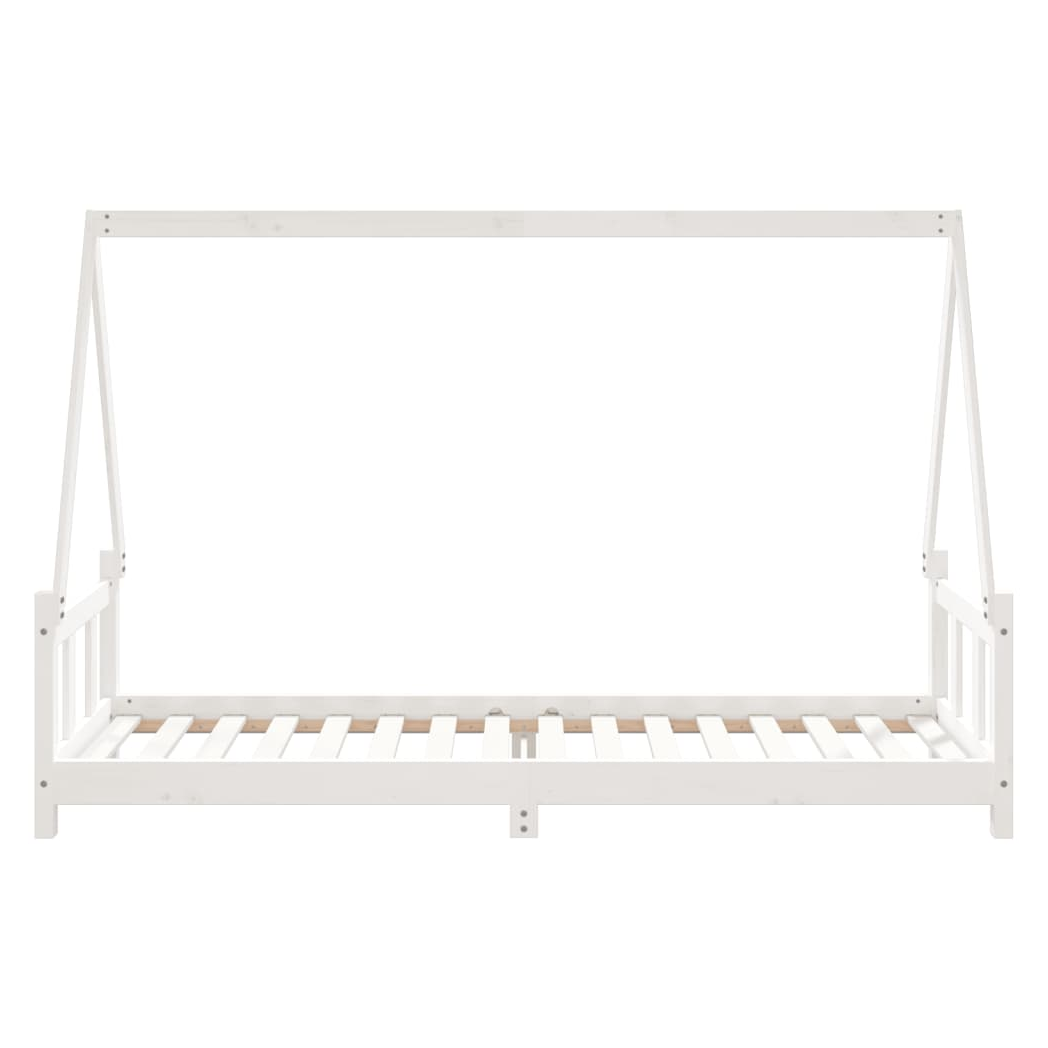 Kids Bed Frame White 90x200 cm Solid Wood Pine
