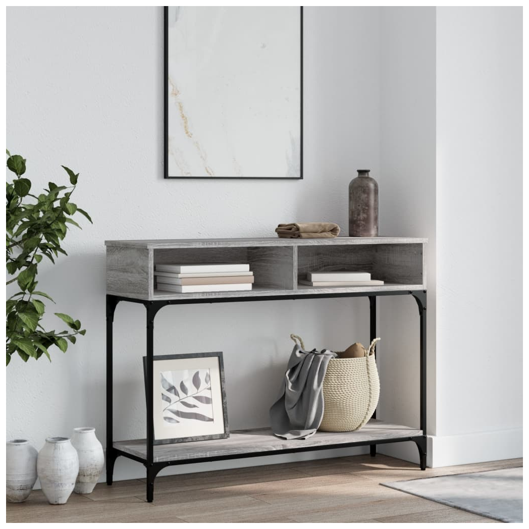 Console Table Grey Sonoma 100x30.5x75 cm Engineered Wood