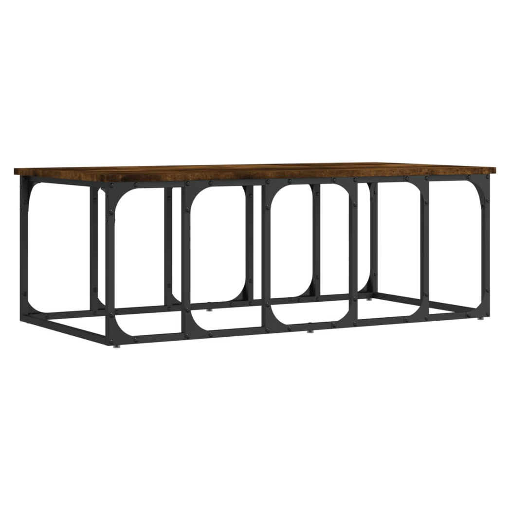 Coffee Table Smoked Oak 100x50x35.5 cm Engineered Wood